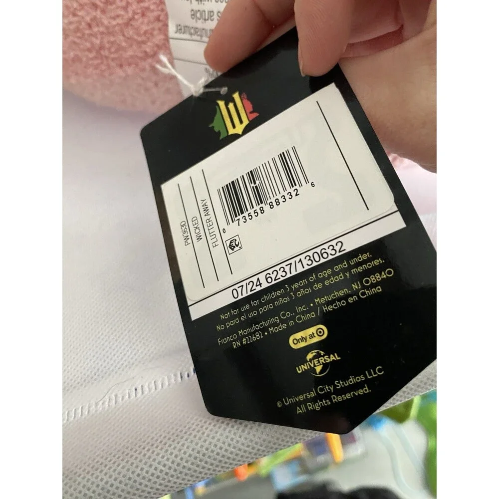 NEW Wicked x Target Glinda Flutter Away Butterfly Pillow Pink 17